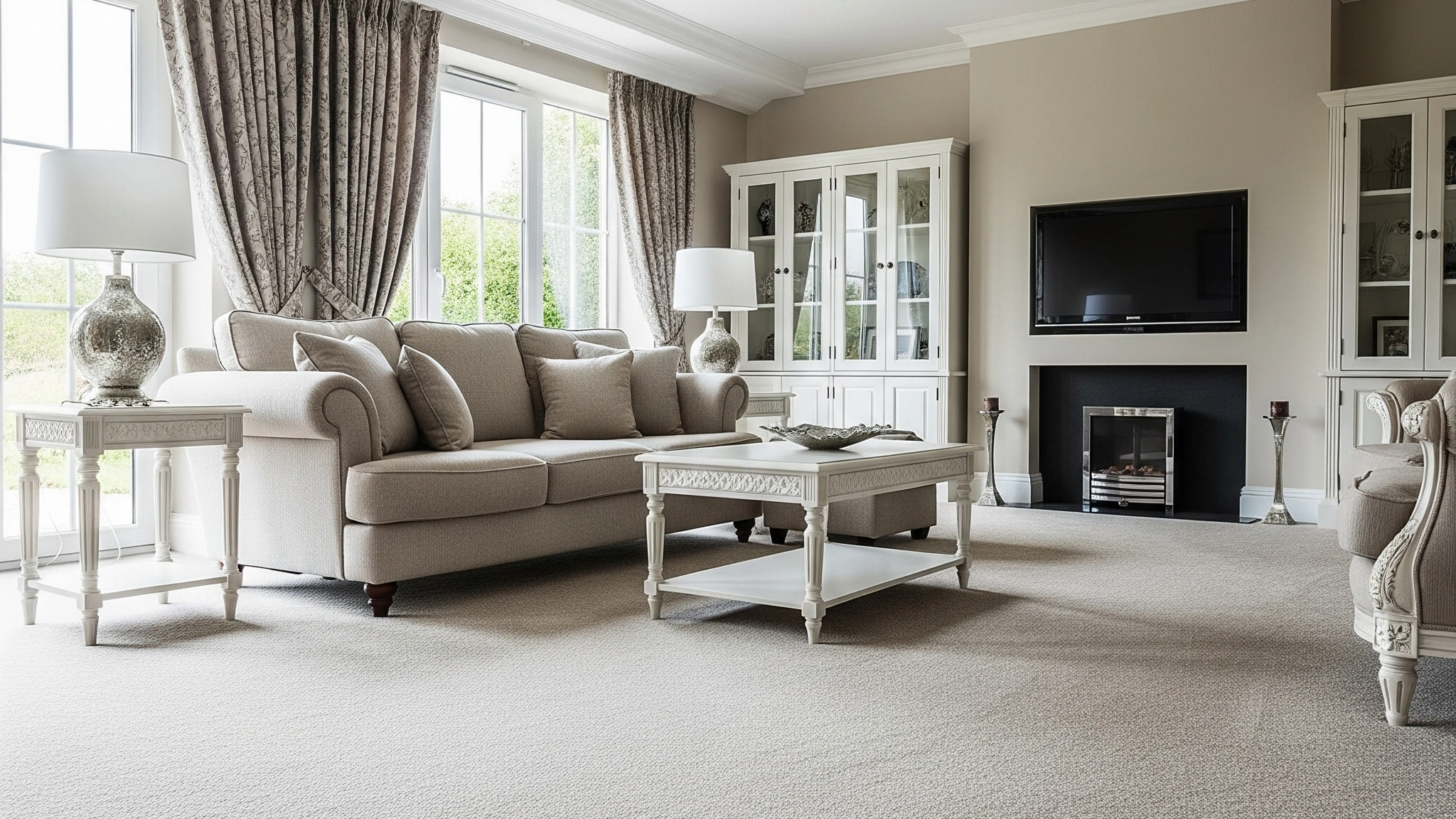 Clean carpets Clean carpets make a room inviting and comfortable.