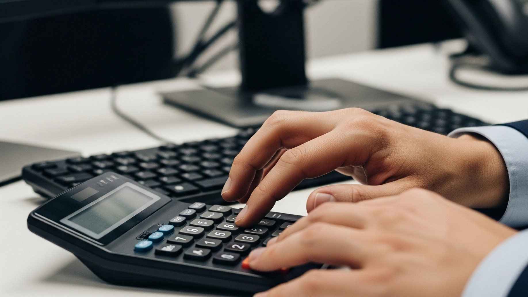 accountant calculating calculating tax