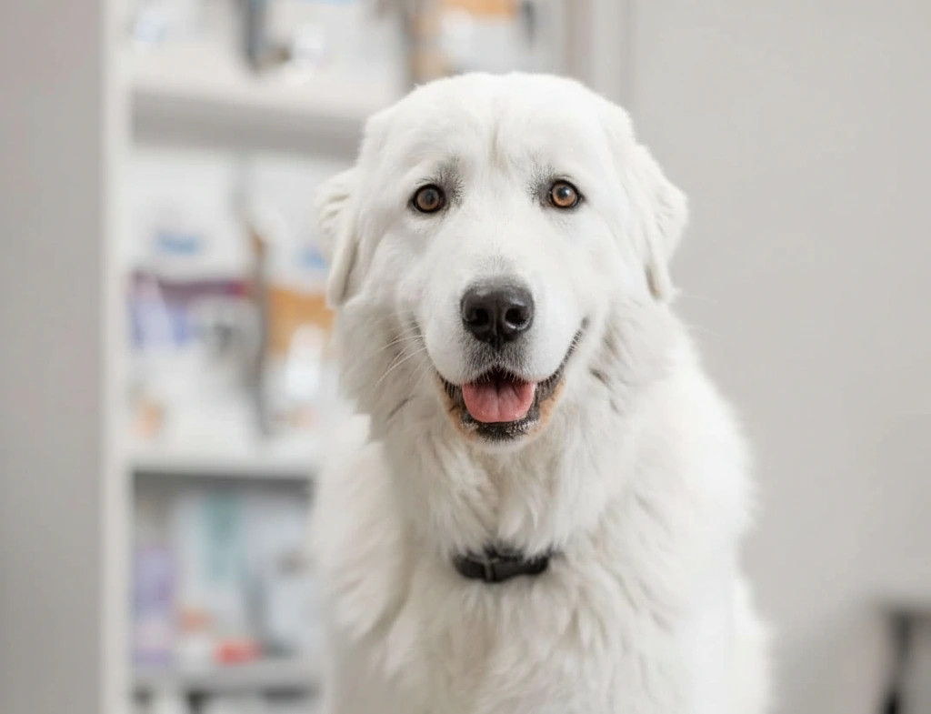 Dog at the vet